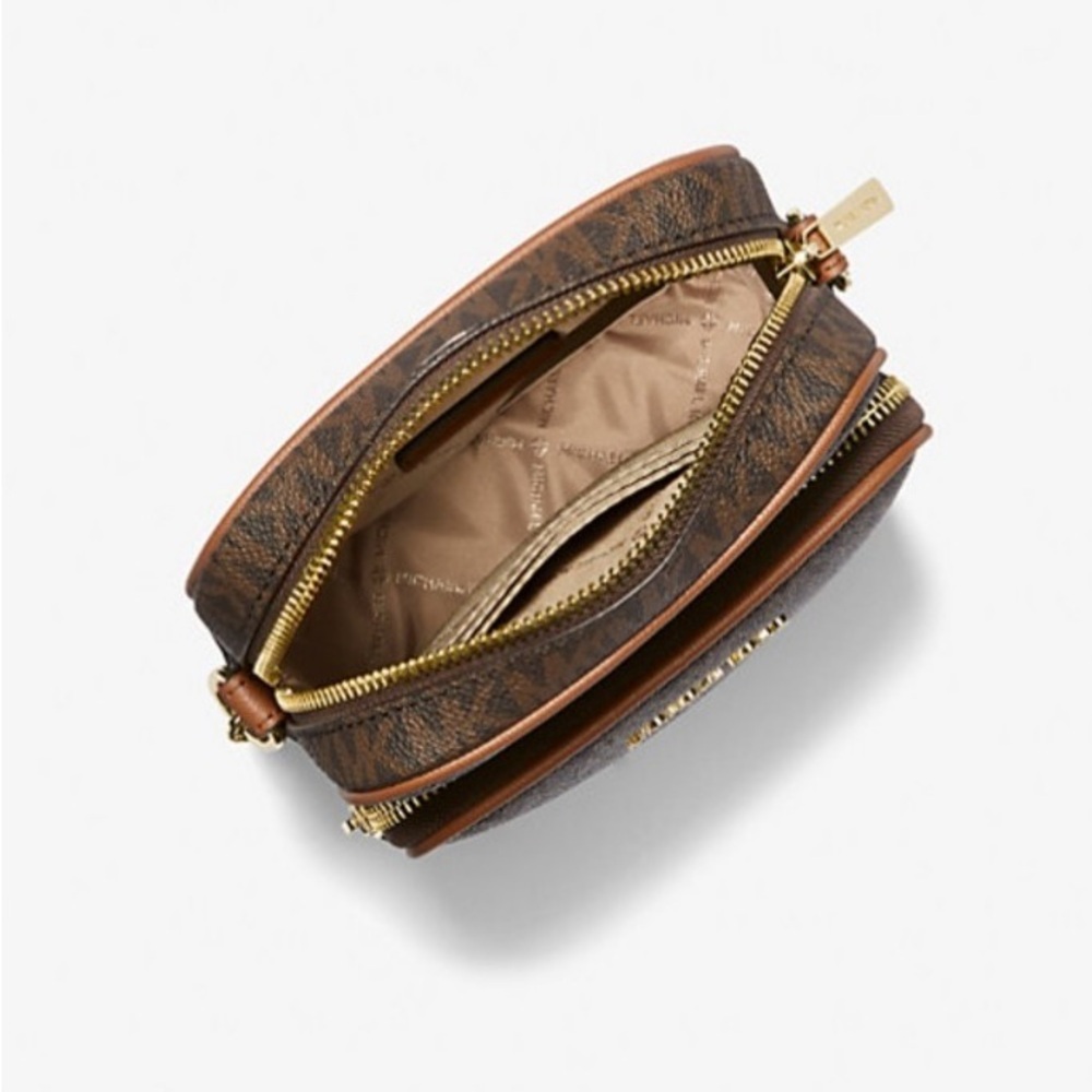 MICHAEL KORS Jet Set Travel Medium Logo Crossbody Bag brown NWT - Picture 3 of 7